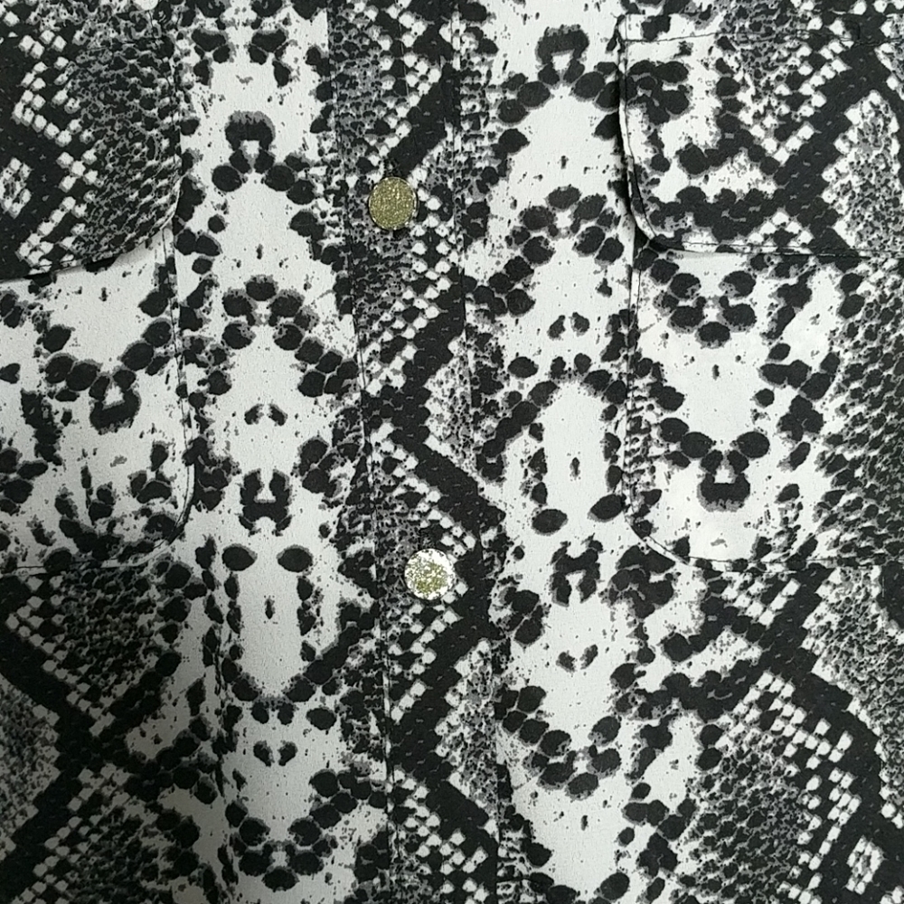 Animal print button down blouse - Picture 2 of 2